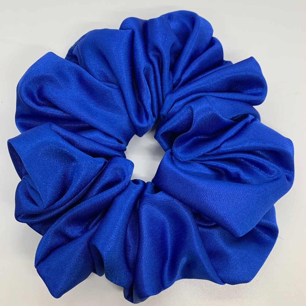 Oversized Satin Scrunchie Sapphire
